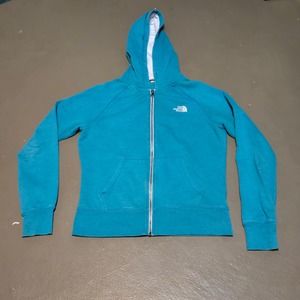 The North Face Green Full Zip Fleece Lined Lighthweight Jacket Women Size Medium